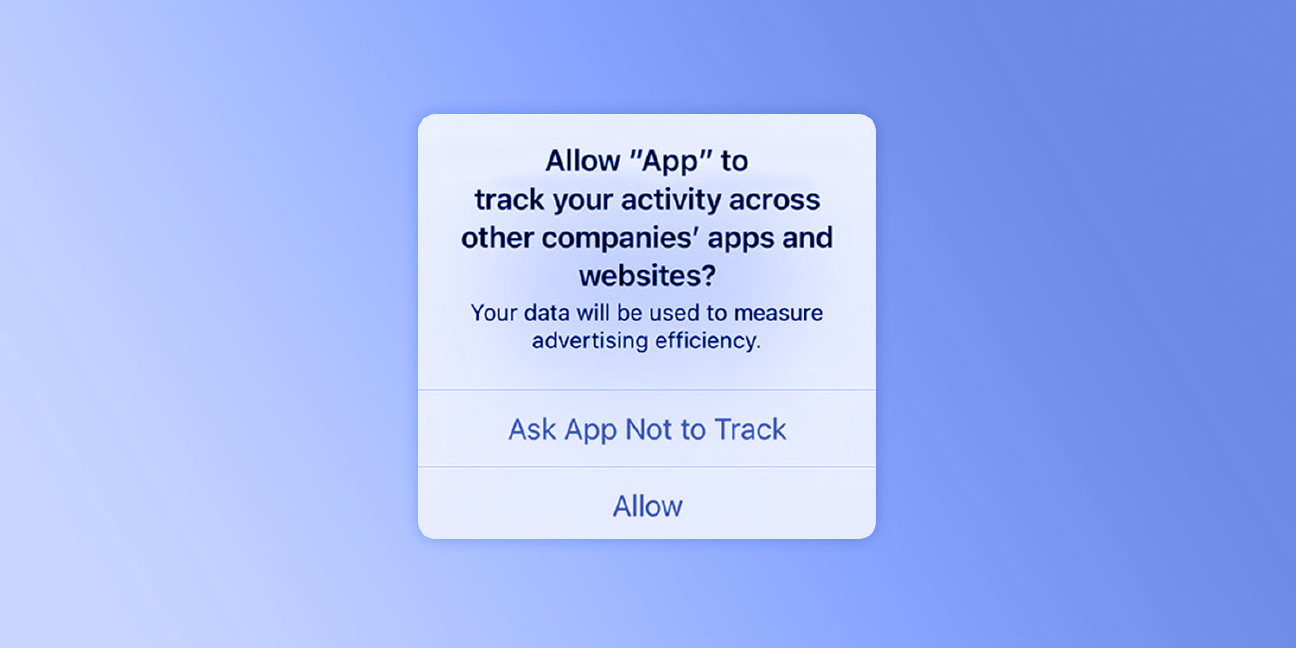 *App Tracking Transparency pop-up*