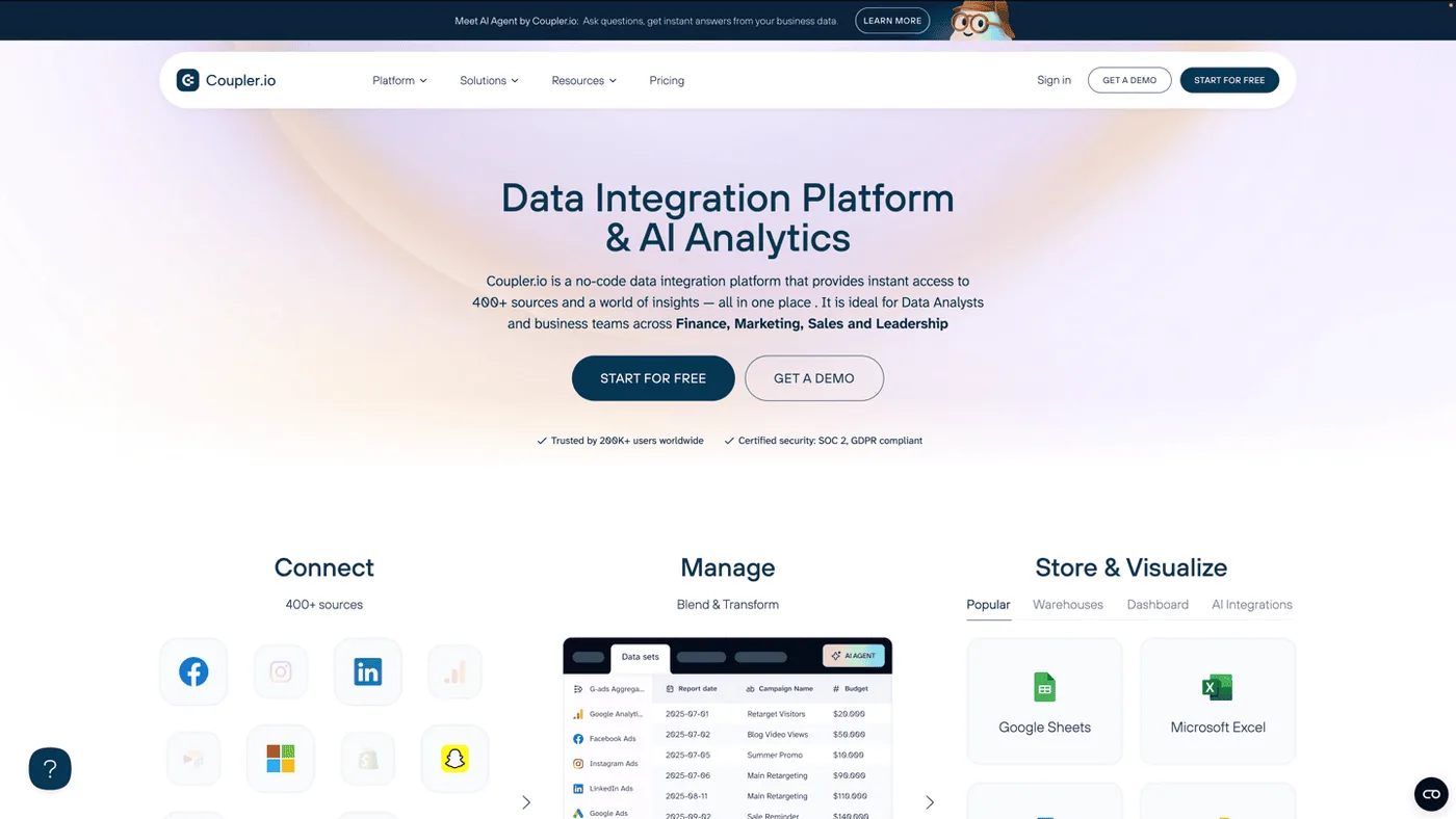 Coupler.io data integration platform