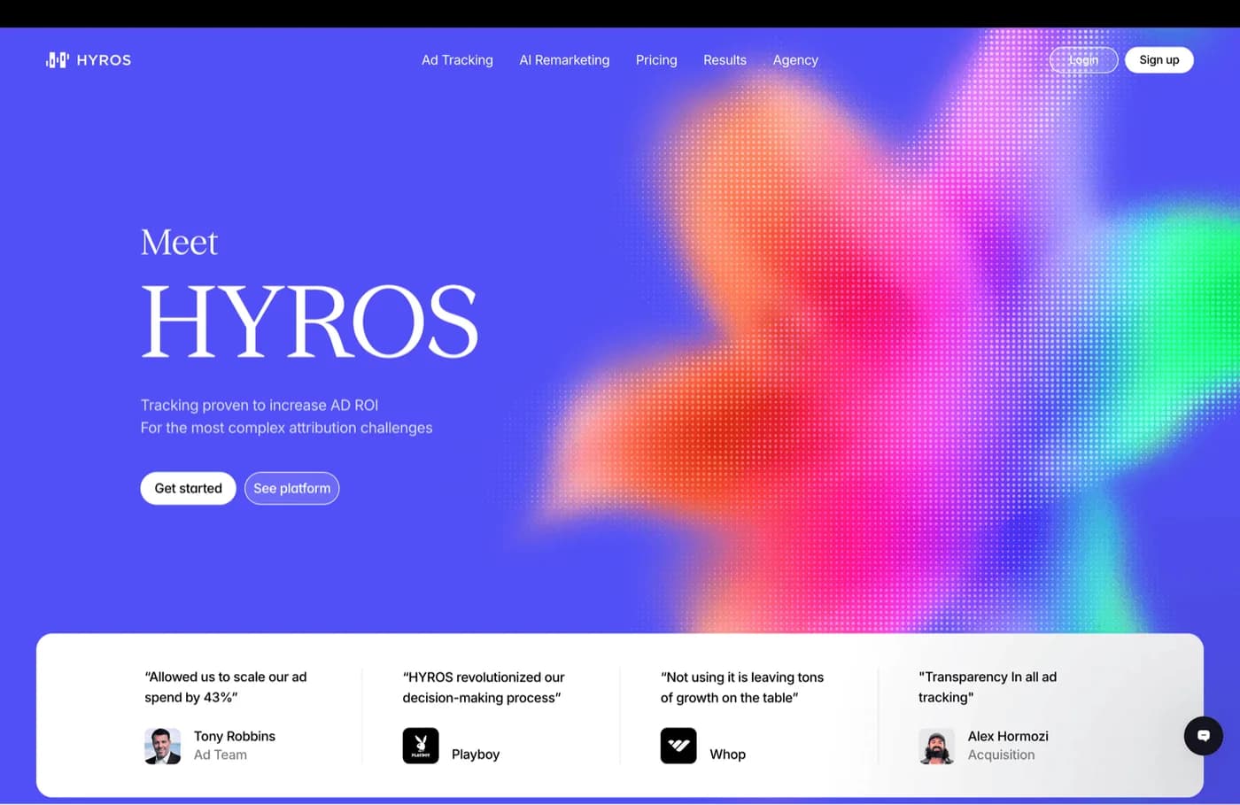 Hyros ad tracking platform