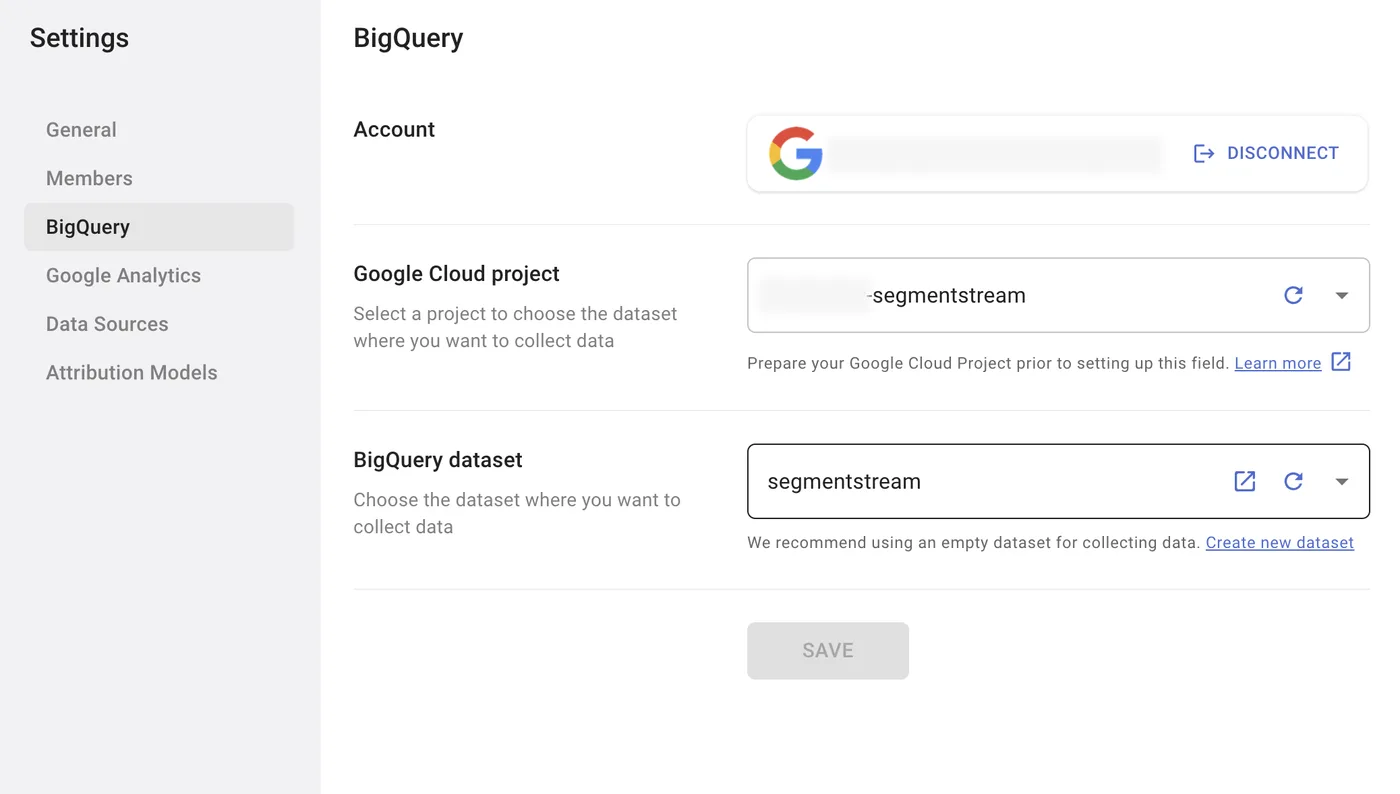 Seamless project connection