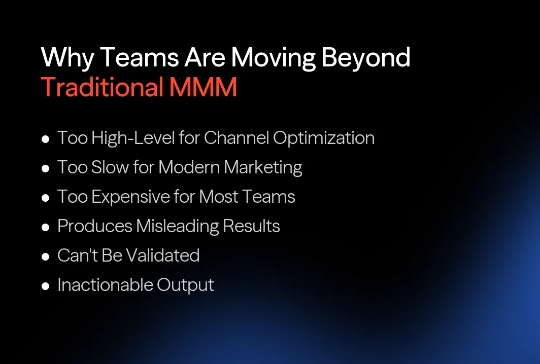 Why Teams Are Moving Beyond Traditional MMM