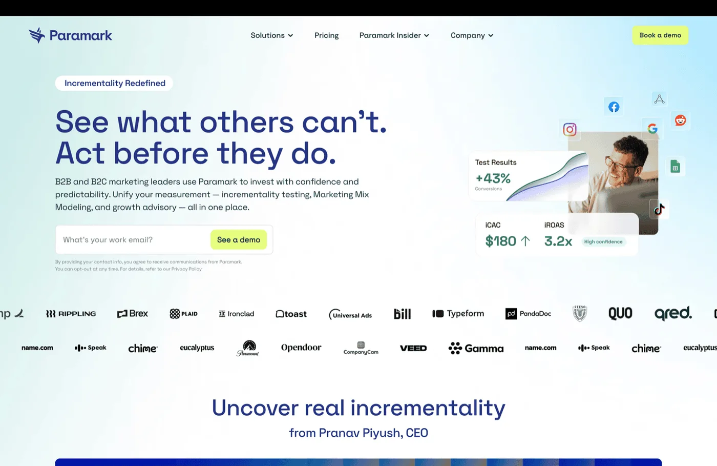 Paramark marketing measurement platform