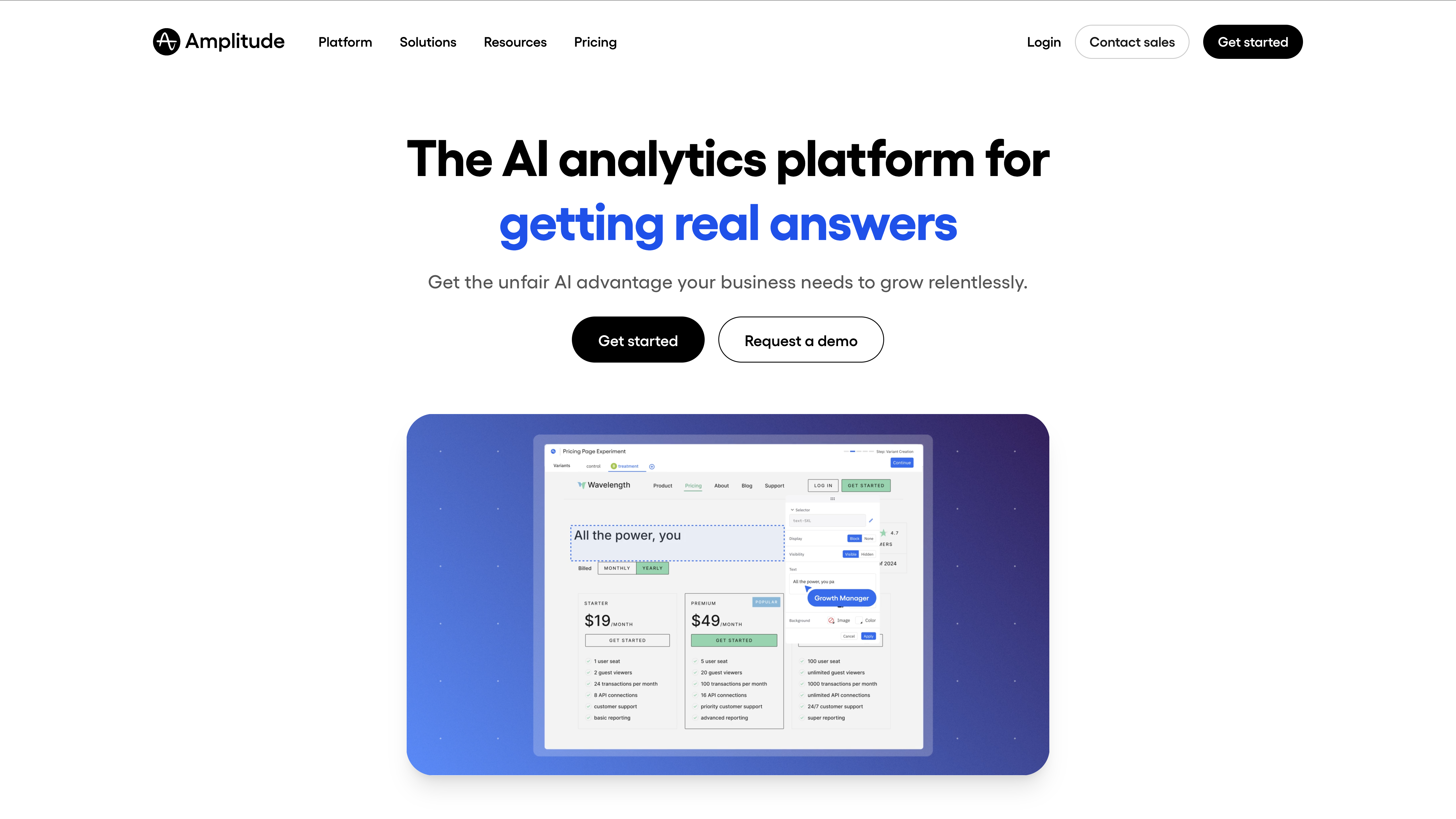 Amplitude enterprise product analytics