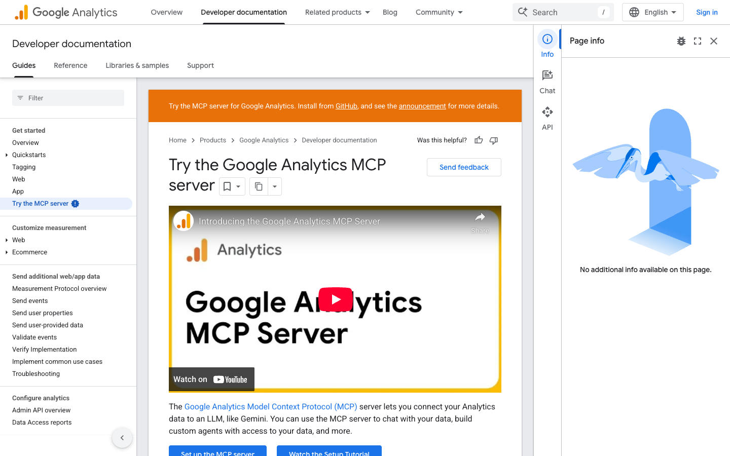 Google Analytics 4 MCP server documentation