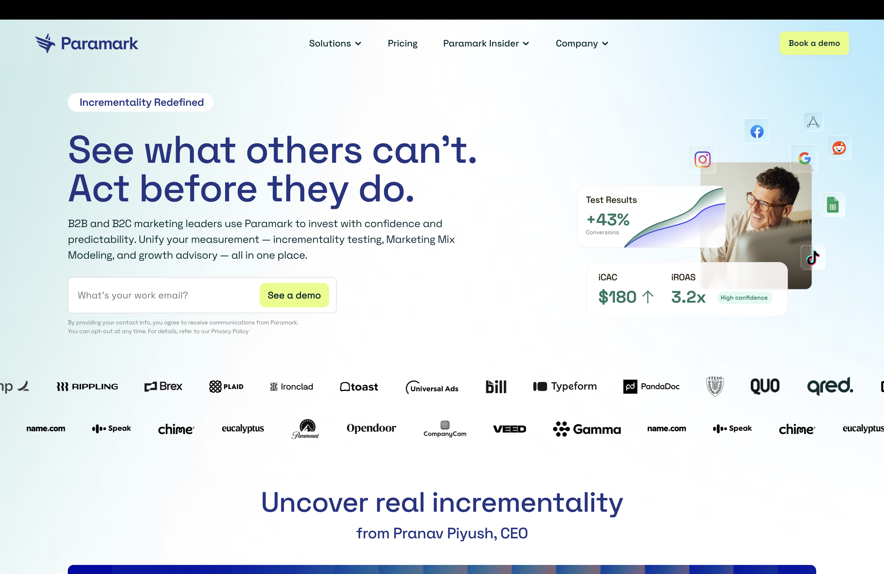 Paramark marketing measurement platform