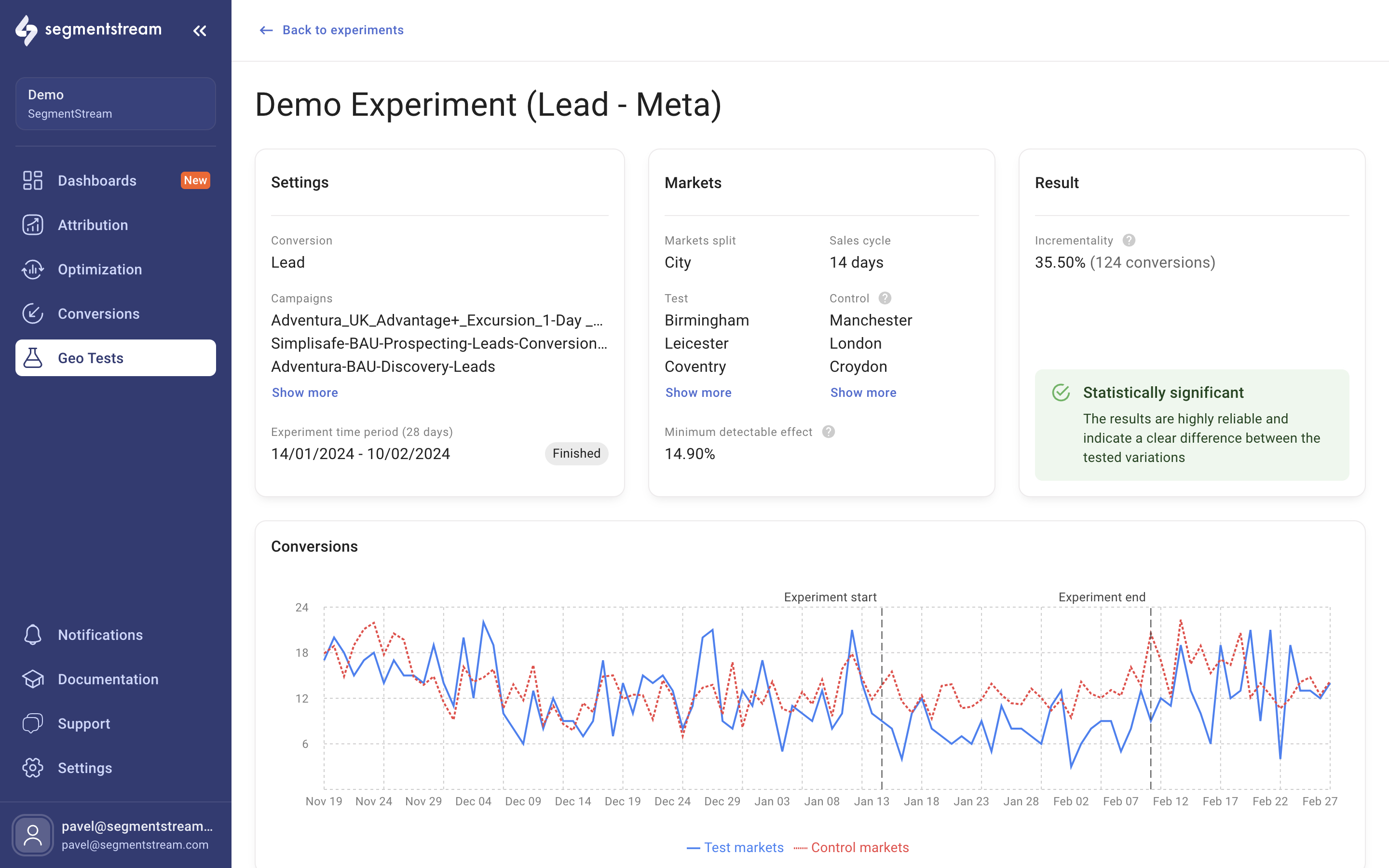 SegmentStream admin panel