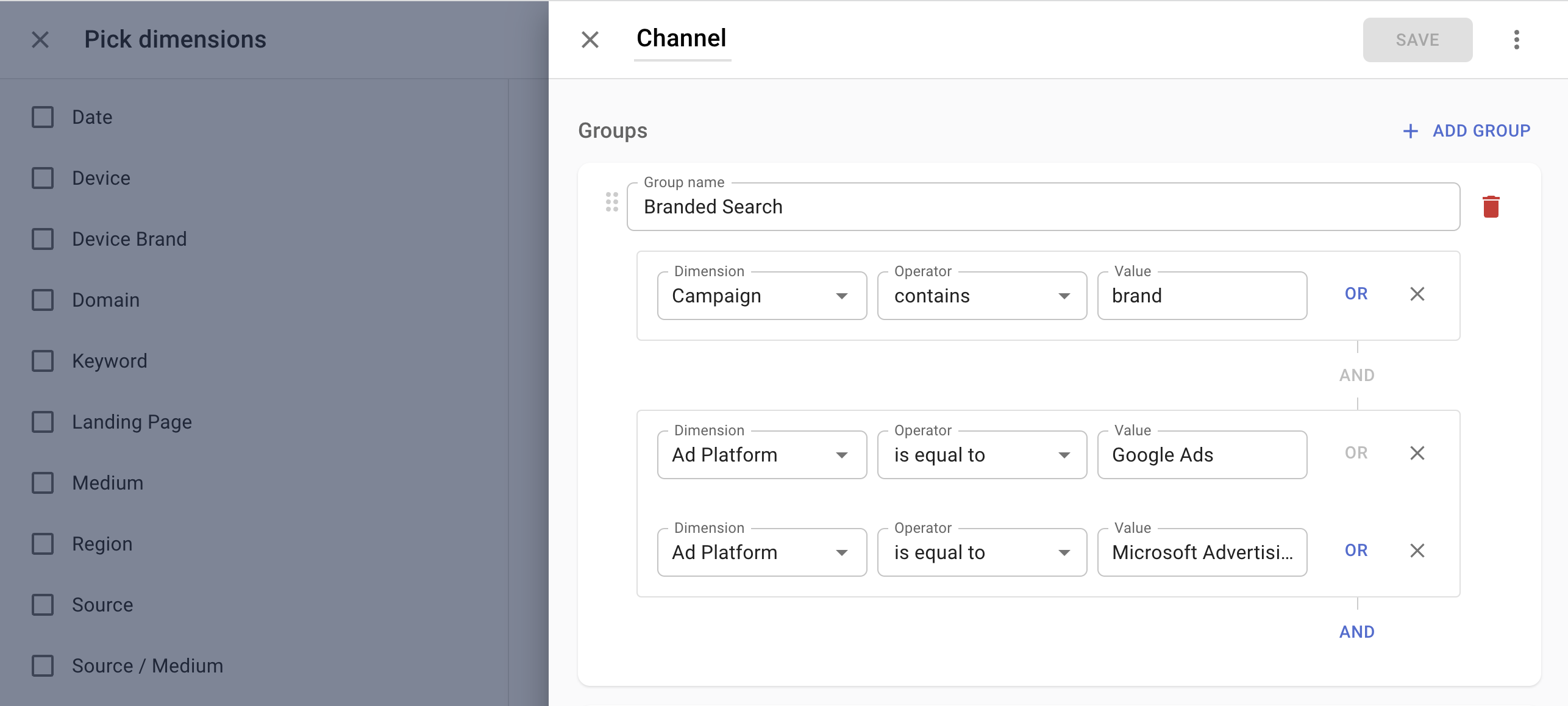 Usecase of the Channel Grouping feature