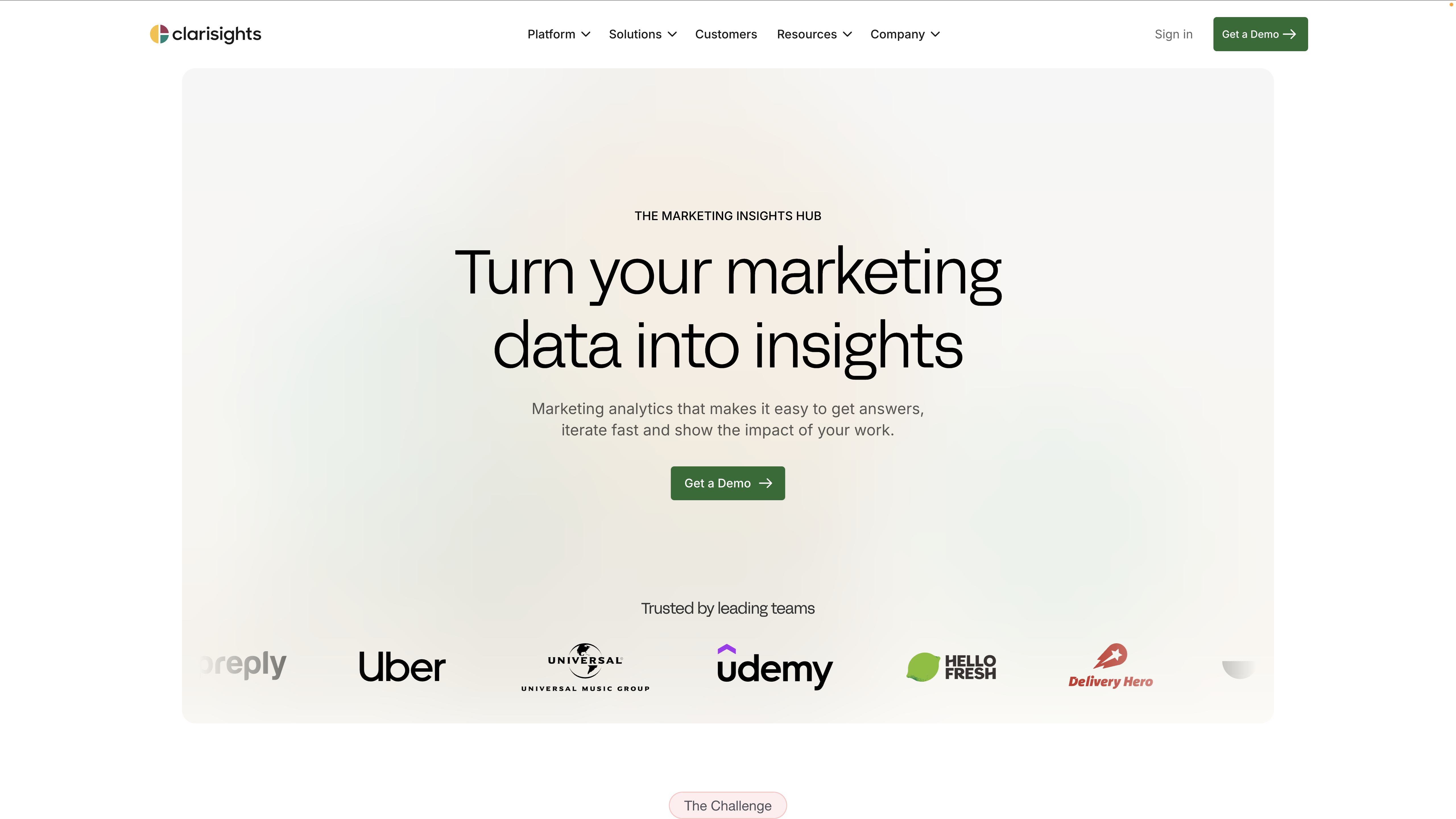 Clarisights self-service enterprise reporting platform
