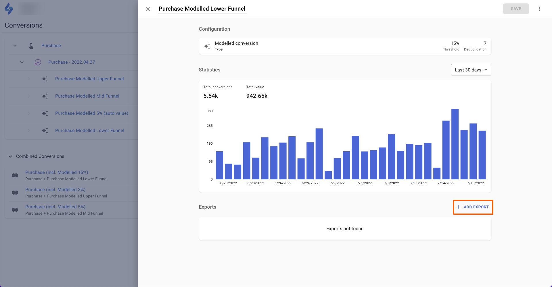 export Modelled conversions to Google Analytics 4