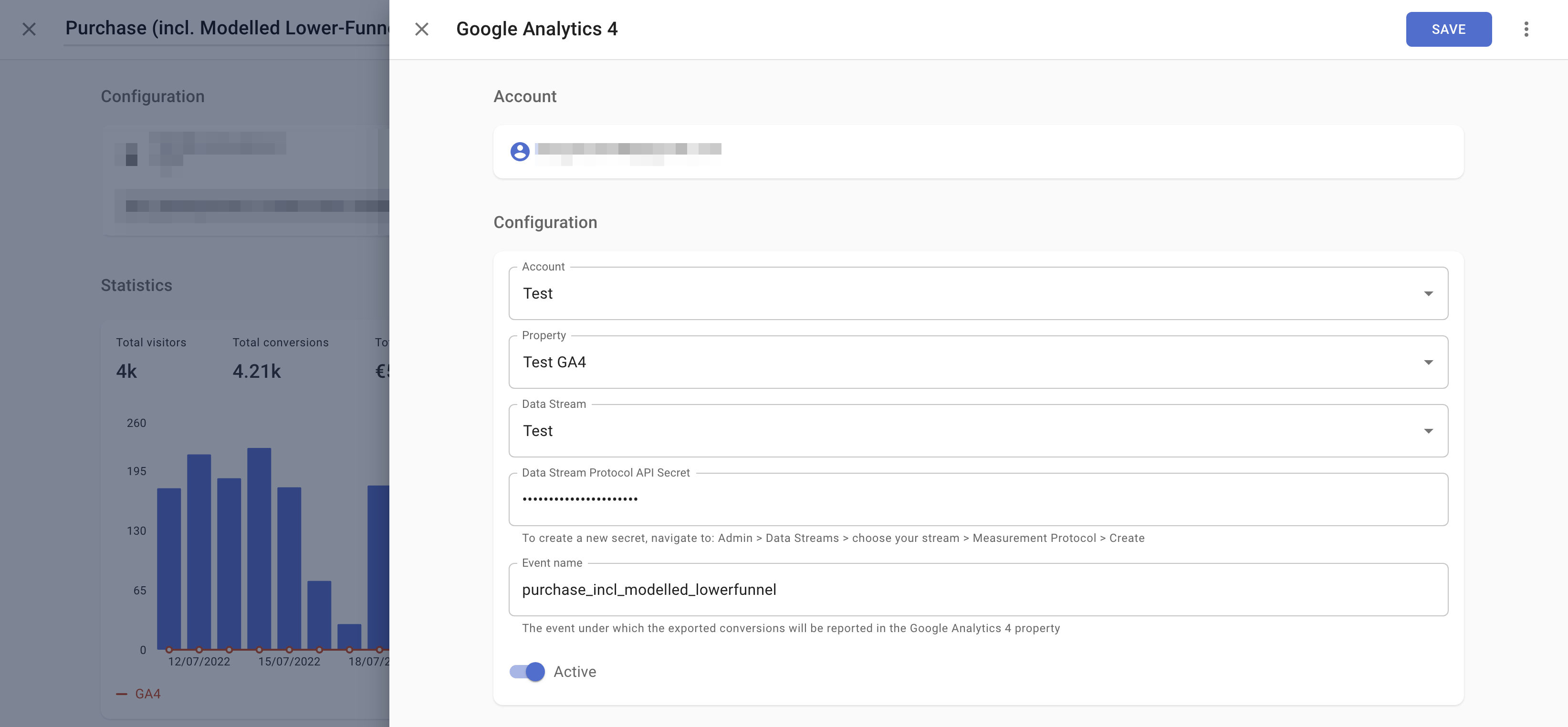 Google Analytics 4 export SegmetStream
