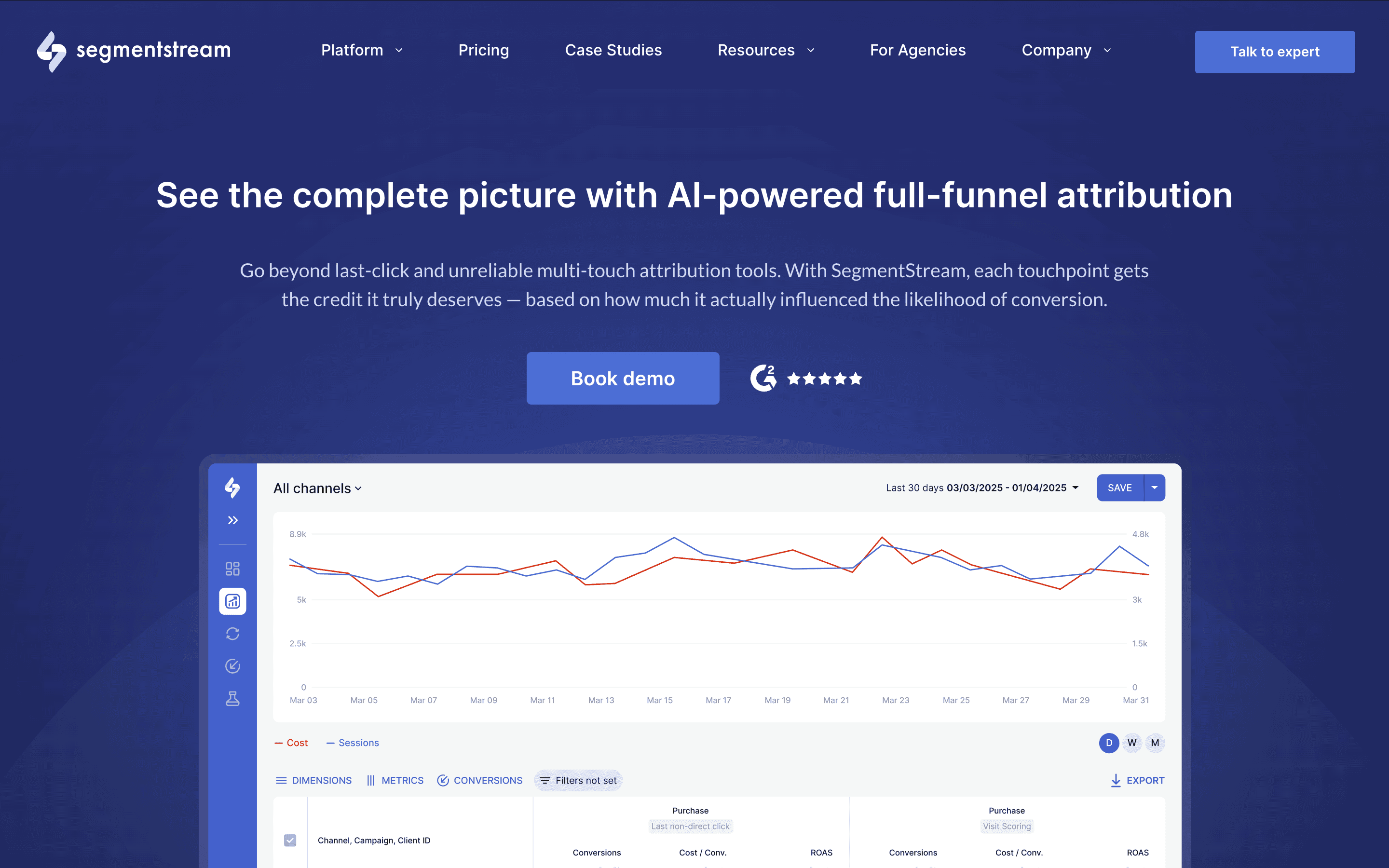 SegmentStream B2B revenue attribution platform