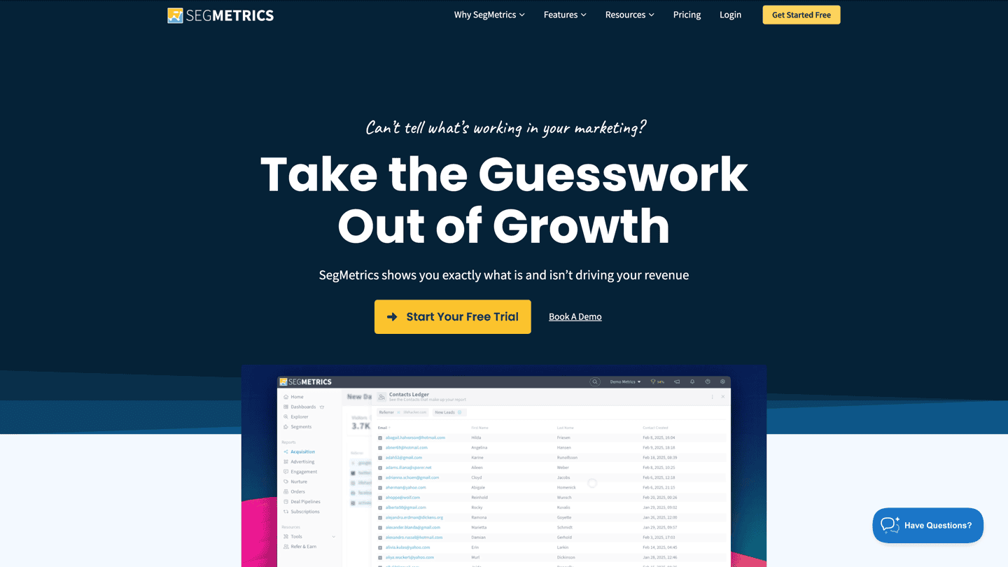 SegMetrics marketing platform