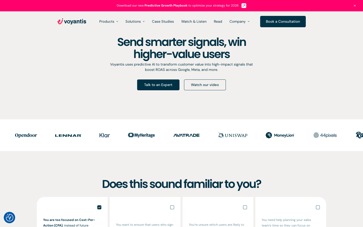 Voyantis marketing platform