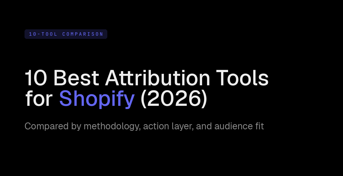 10 Best Attribution Tools for Shopify (2026) — SegmentStream